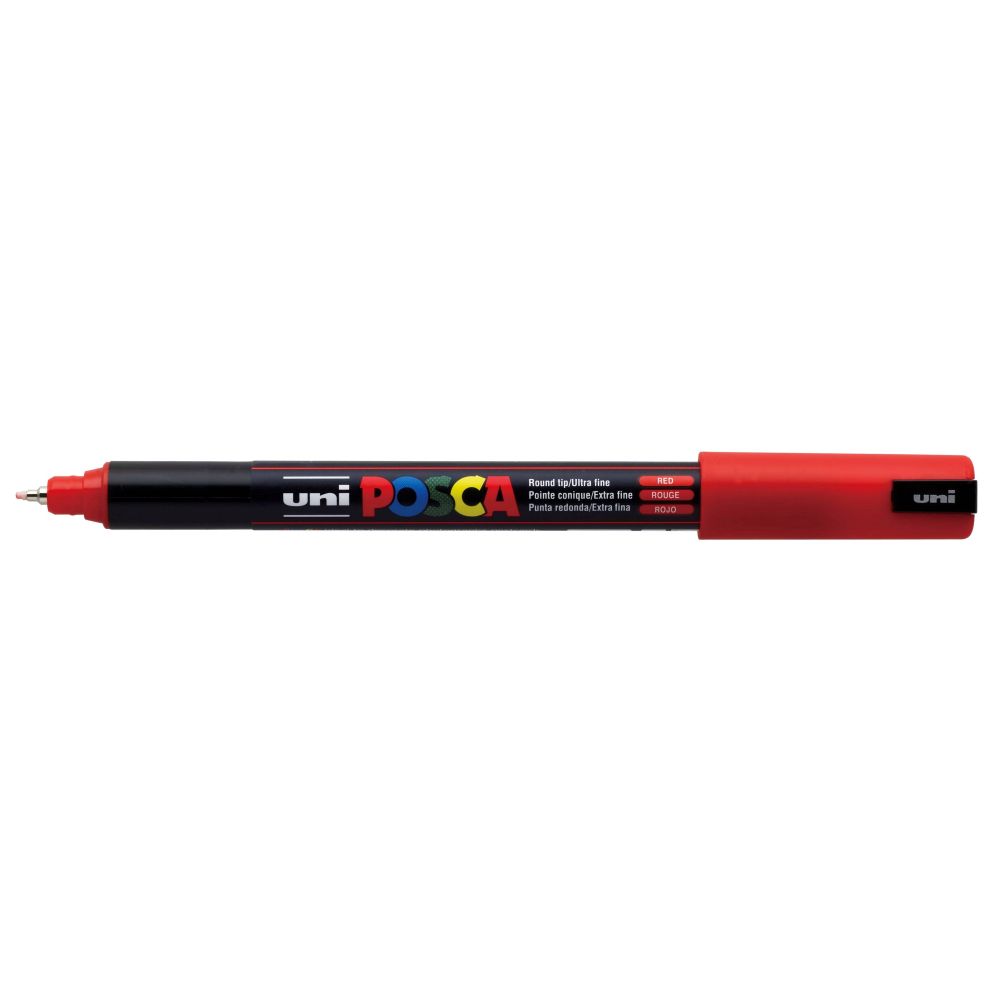 Uni Posca Rotulador Fino Rojo 15 0,7mm