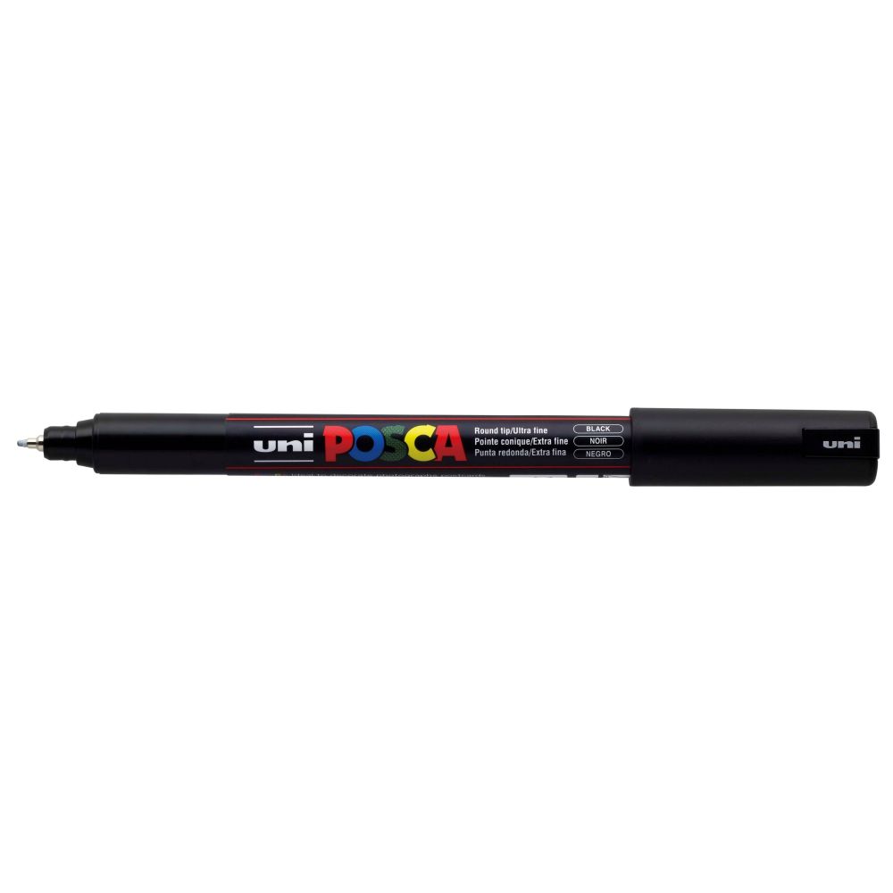 Uni Posca Rotulador Fino Negro 24 0,7mm