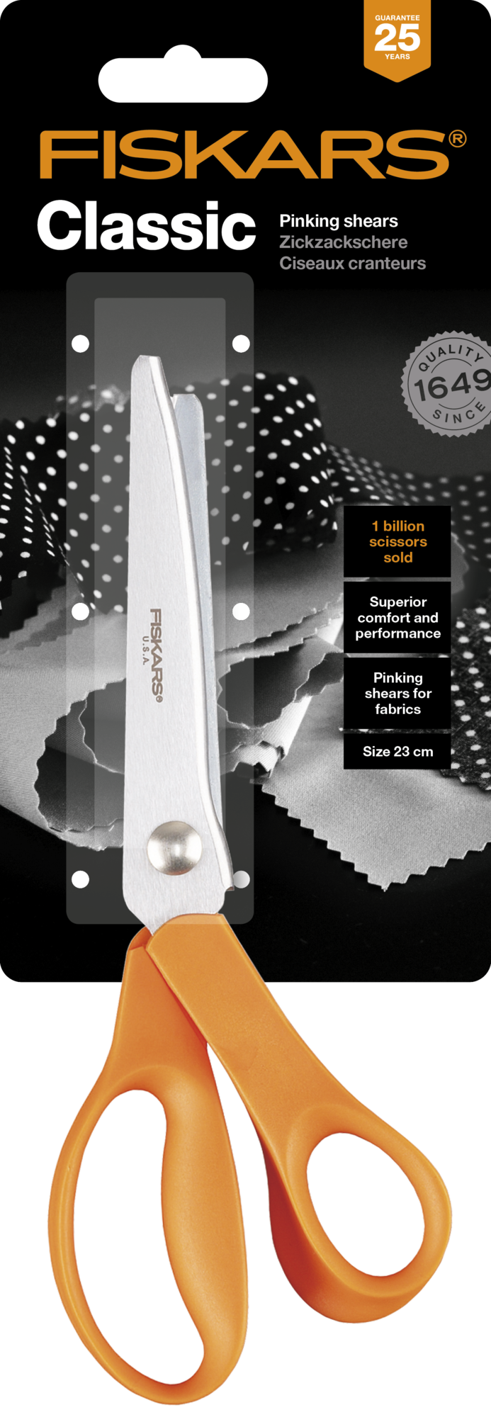 Tijeras Dentadas zig zag Fiskars 23cm