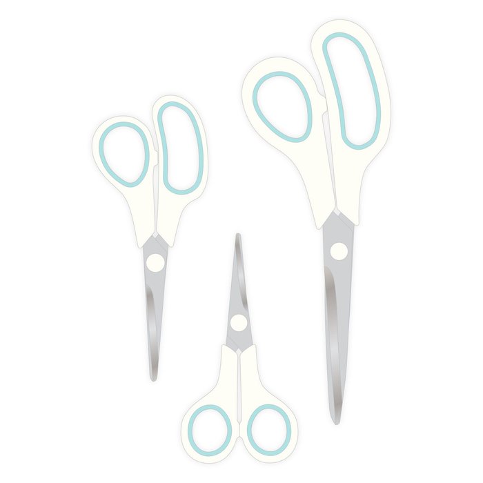 Set Tijeras Blanca Y Mint