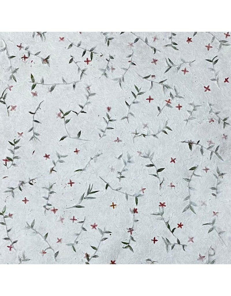 Papel Artesanal con flores estrella th899