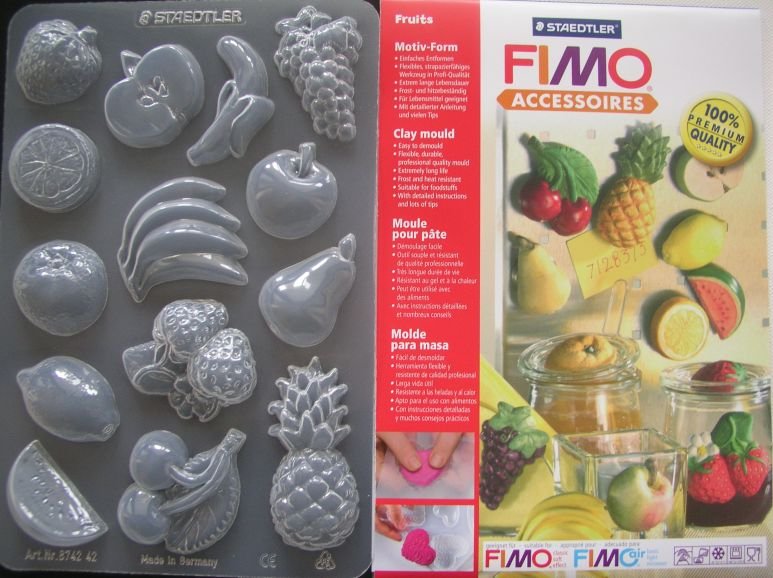 Molde Para Masa Motivos Frutas Fimo