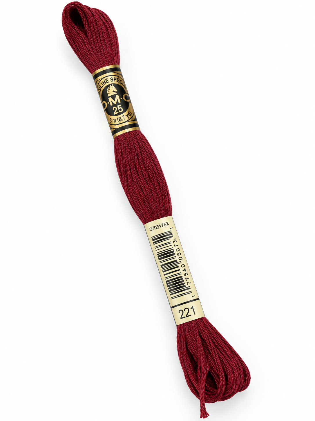 Hilo Dmc Mouliné 221 Especial rojo granate oscuro/rojo vino