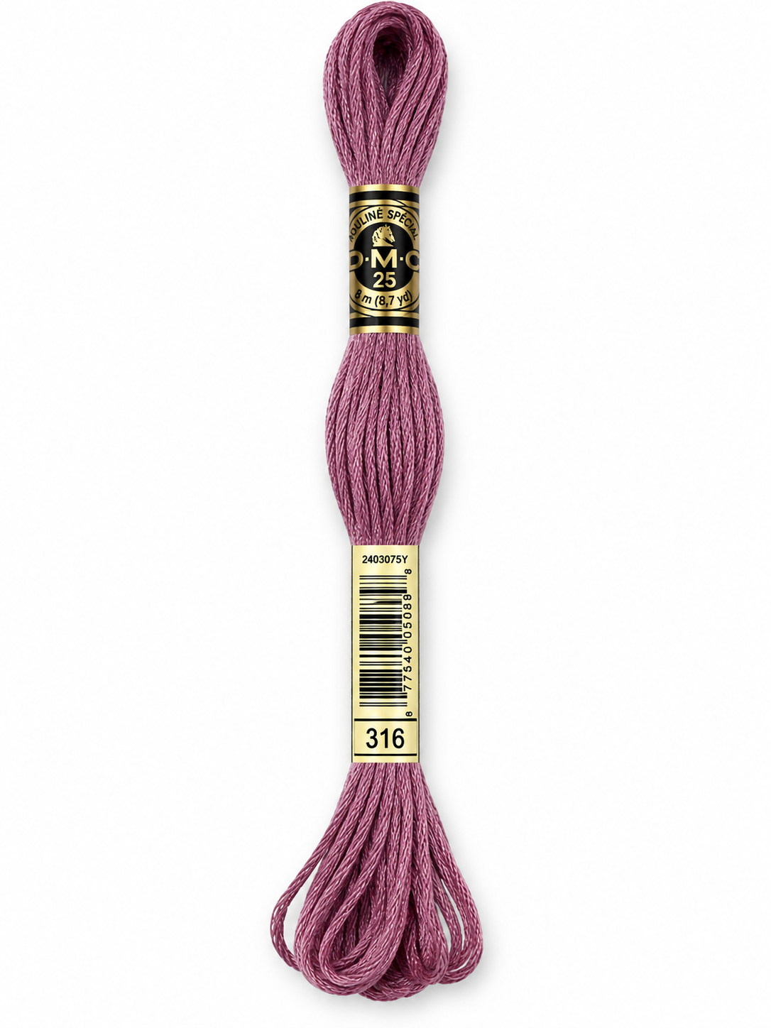 Hilo Dmc Mouliné 316 malva medio/rosa malva empolvado