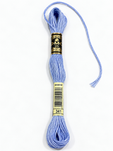 Hilo Dmc Mouliné 341 azul lavanda claro/azul violáceo suave