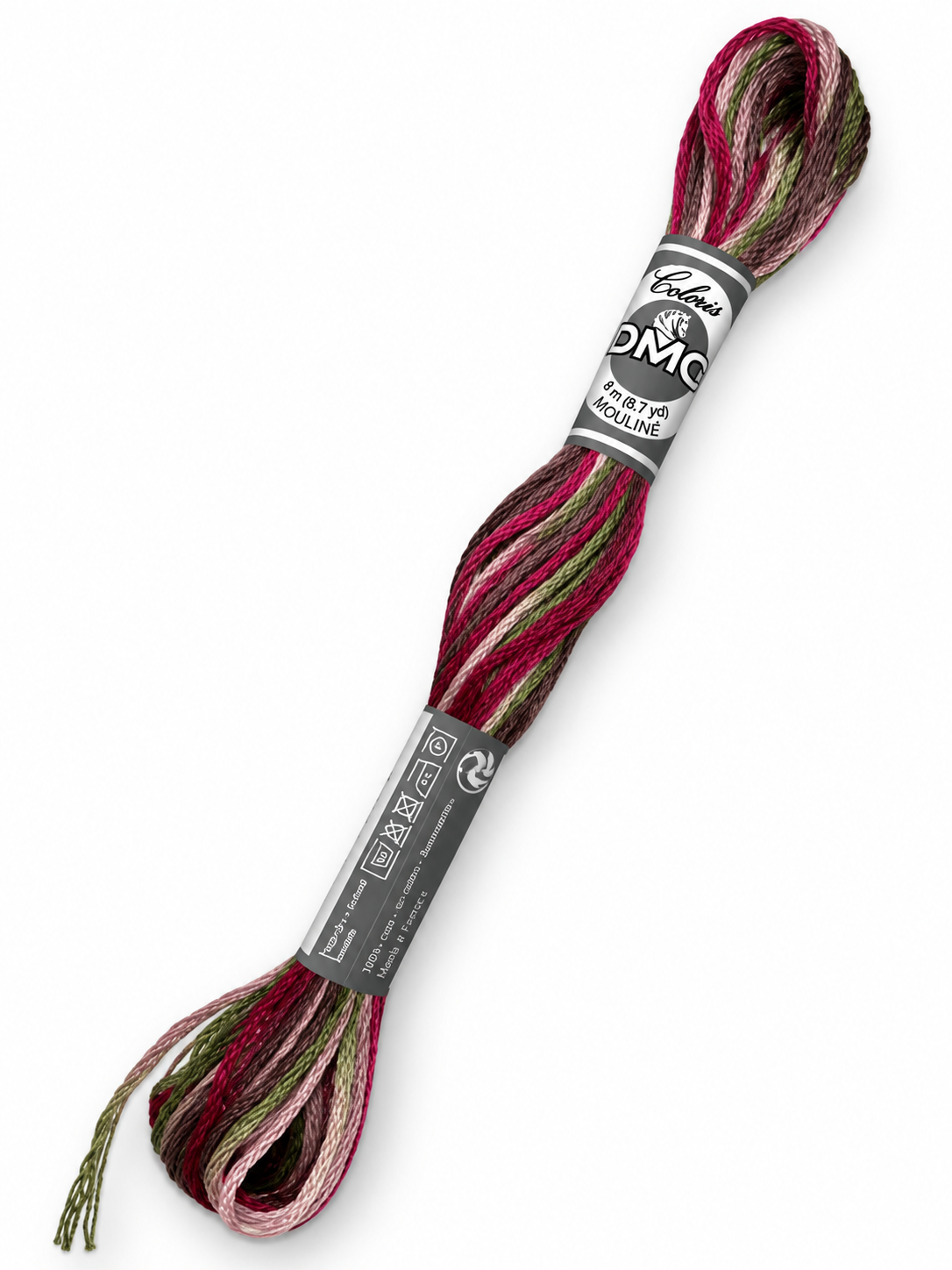 Hilo Dmc Mouliné 4518 tonos beige, verde, rojo