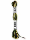 Hilo Dmc Mouliné 4521 tono marrón-verde, gris, amarillo.
