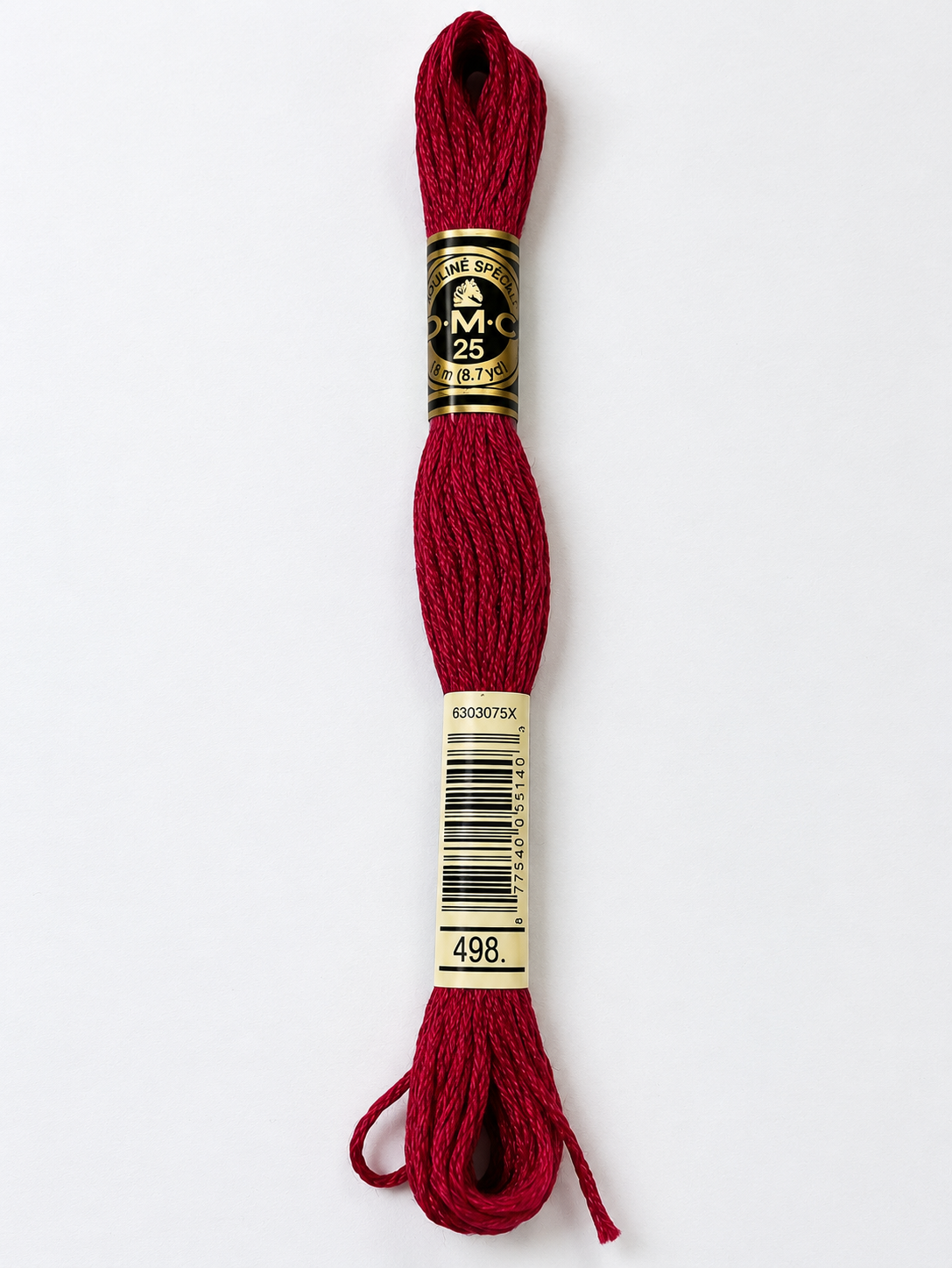 Hilo Dmc Mouliné 498 rojo oscuro intenso