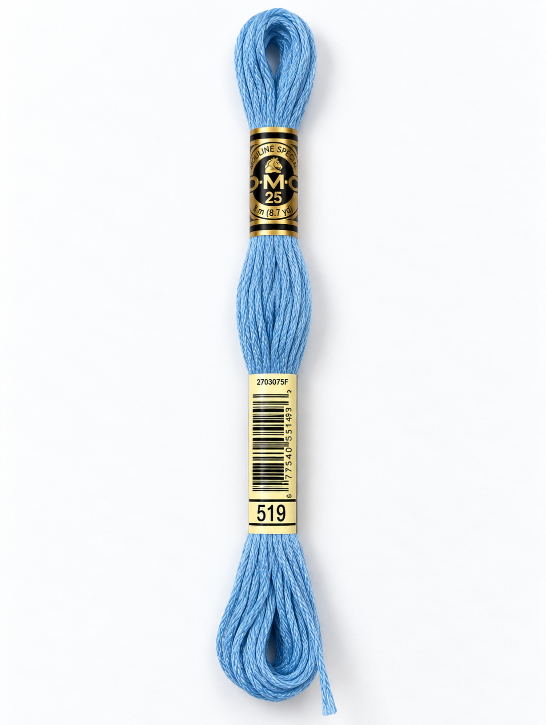Hilo Dmc Mouliné 519 azul cielo ligeramente grisáceo