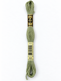 Hilo Dmc Mouliné 523 verde salvia claro y grisáceo