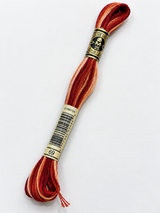 Hilo Dmc Mouliné 69 rojo teja multicolor