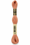 Hilo Dmc Mouliné 758 rosa nude cálido