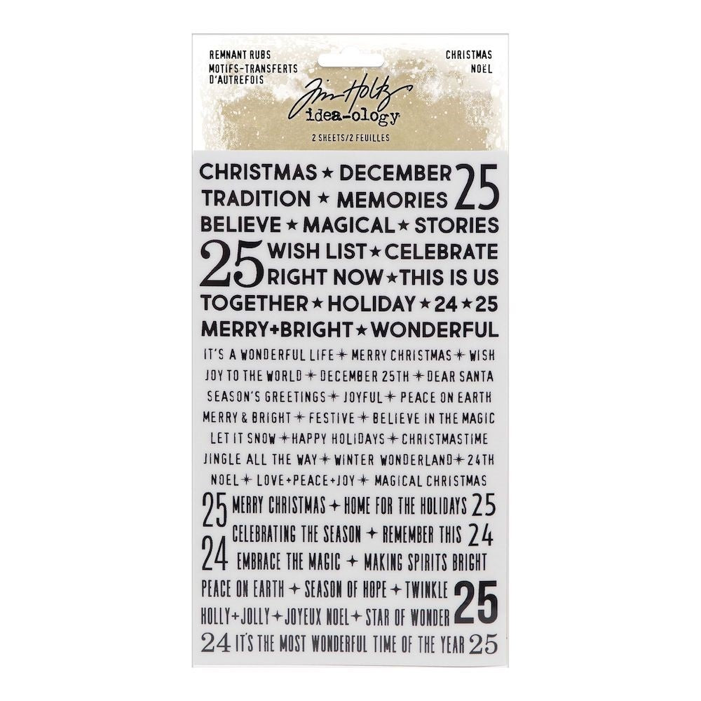 Rub-On Navidad Idea-Ology Tim Holtz