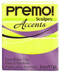 Arcilla Polimérica Premo Accents Amarillo Fluorescente Sculpey 57Gr
