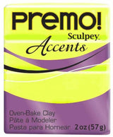 Arcilla Polimérica Premo Accents Amarillo Fluorescente Sculpey 57Gr
