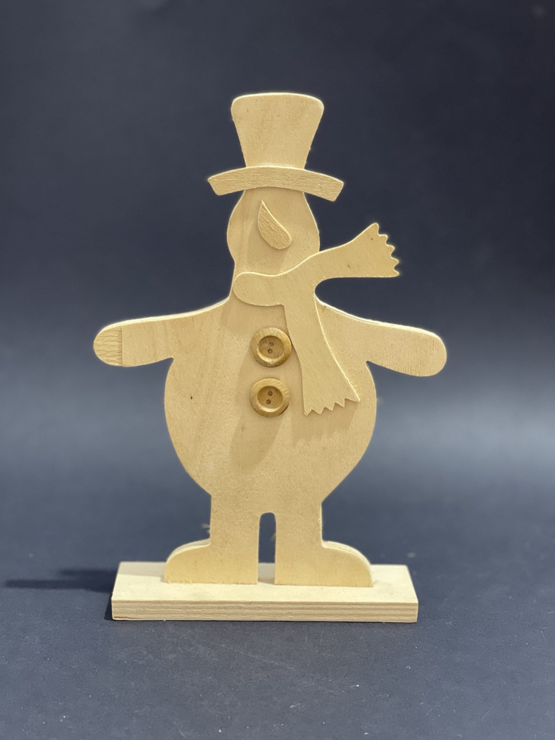 Muñeco De Nieve De Madera