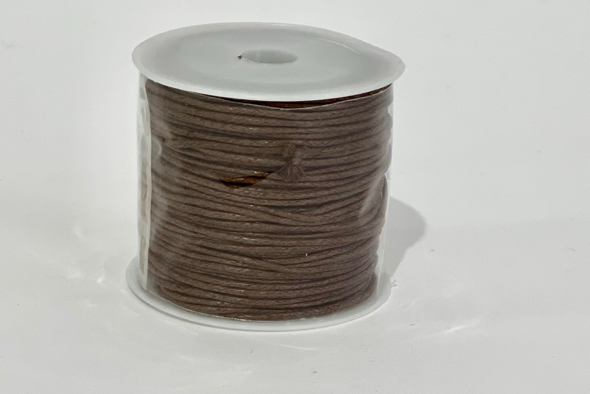 Cordón Encerado Marrón 1mm De Grosor 20 Metros