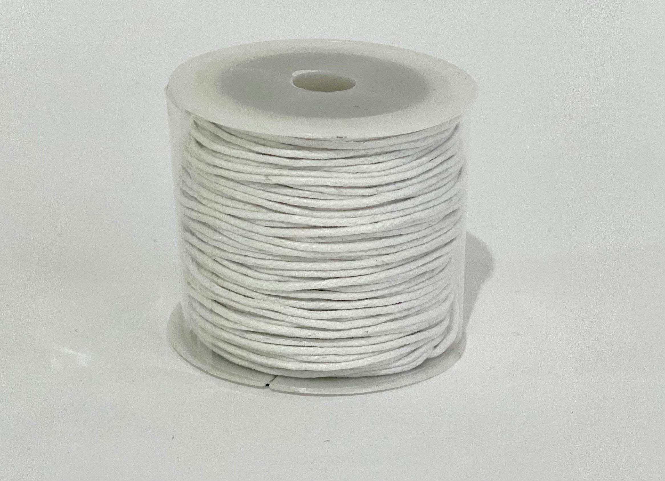 Cordón Encerado Blanco 1mm De Grosor 20 Metros