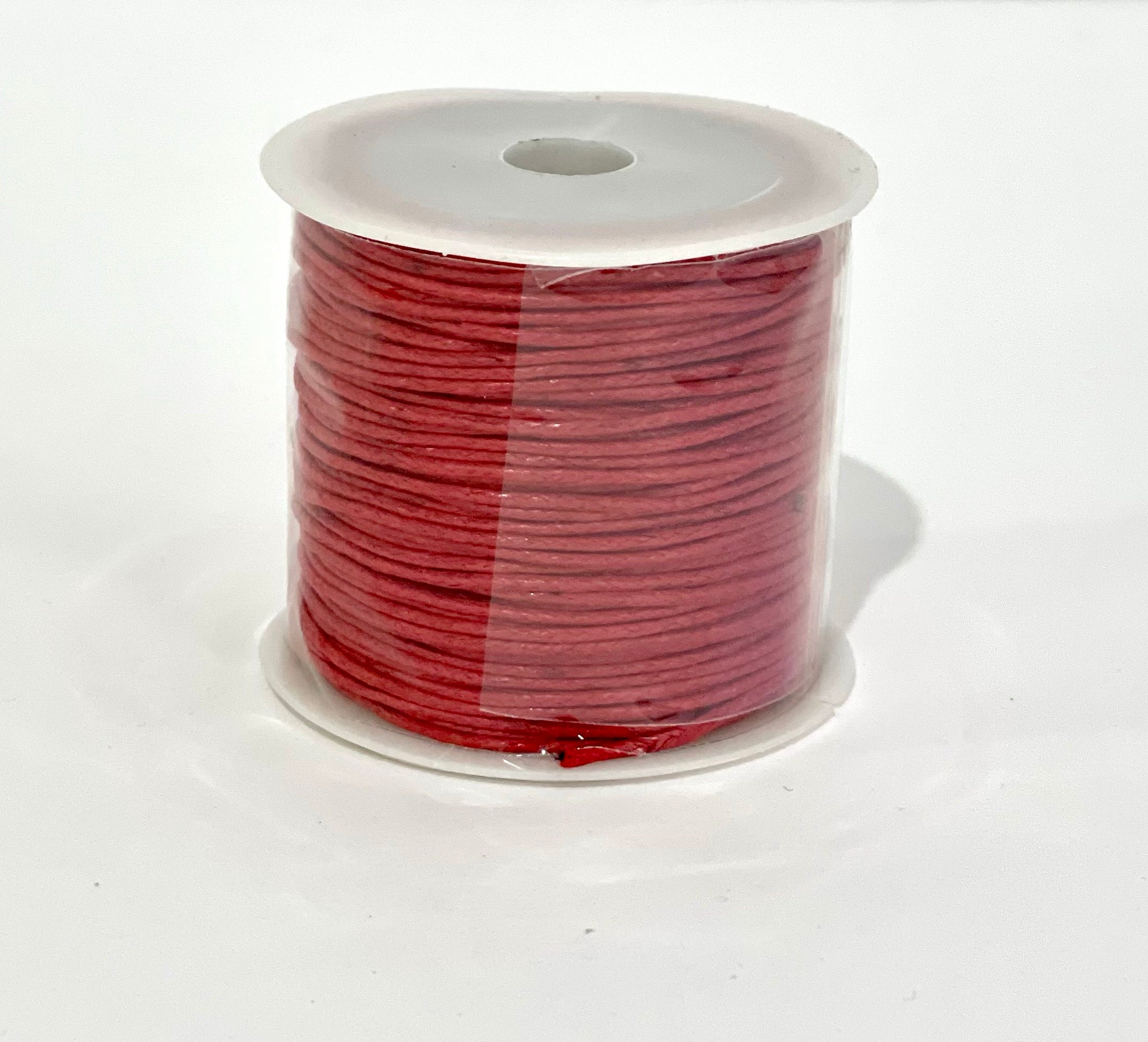 Cordón Encerado Rojo 1 mm De Grosor 20 Metros