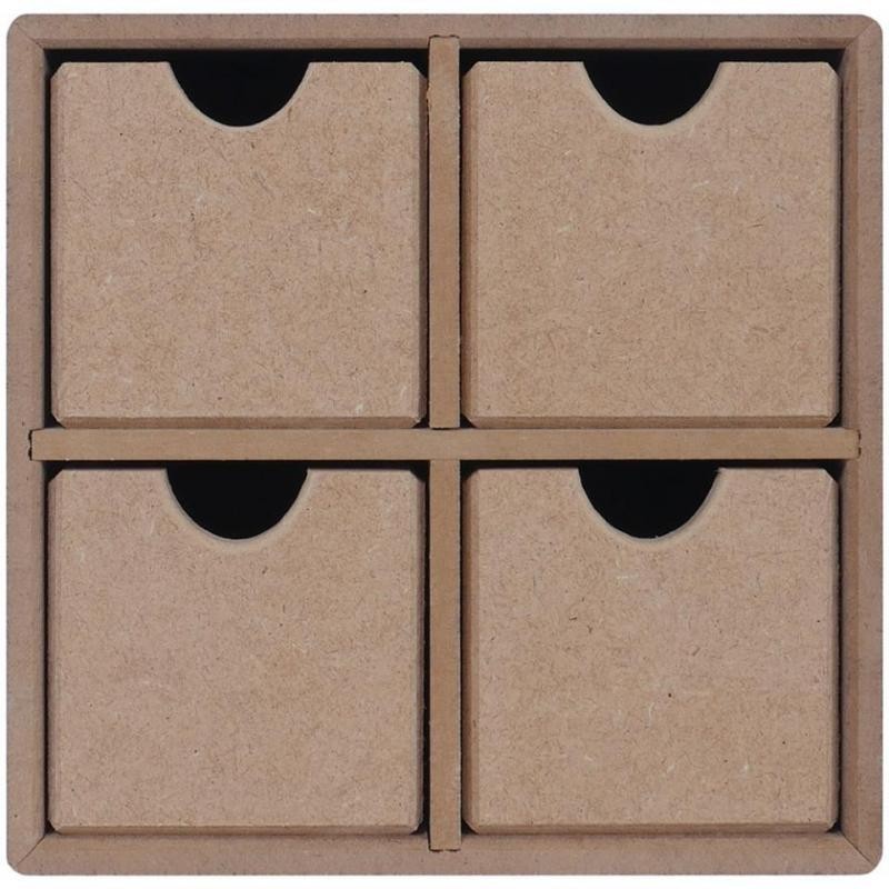 Hucha Joyerp 4 Cajones Mdf 19x19x13 Cm