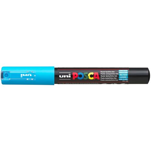 Uni Posca Rotulador Fino Azul claro 8 p2 0,7mm