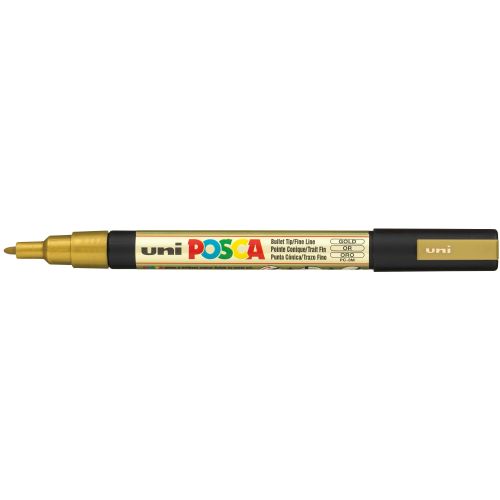 Uni Posca Rotulador Fino Dorado 25 0,9-1,3mm