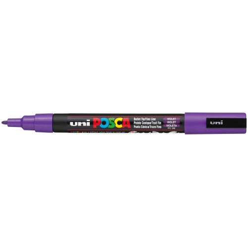 Uni Posca Rotulador Fino violeta 12 0,9-1,3mm