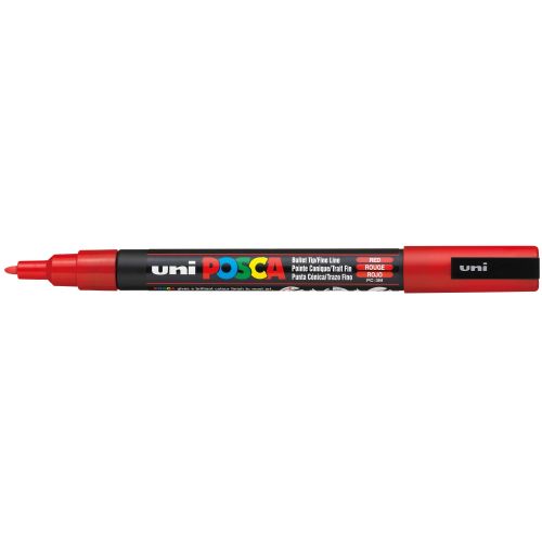 Uni Posca Rotulador Fino Rojo 15 0,9-1,3mm