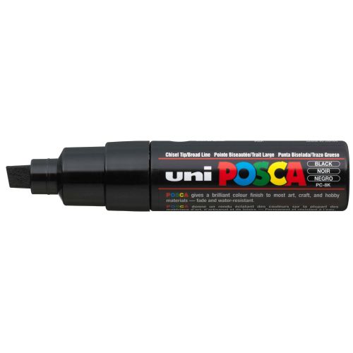 Uni Posca Rotulador Grueso Negro 24 8mm