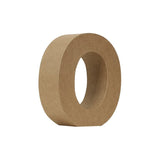 Letra O Cartón Kraft 17,7 Cm