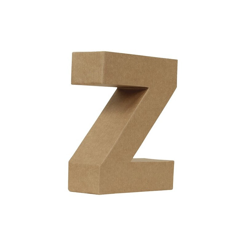Letra Z Cartón Kraft 17,7 Cm