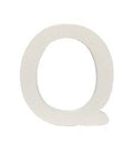 Letra Q Madera Blanca 11 Cm