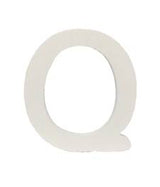 Letra Q Madera Blanca 11 Cm