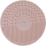 Limpiador de brochas con ventosa color rosa