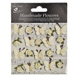 Flores Y Mariposas Crema