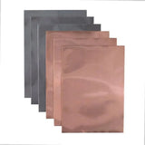 hojas de foil para gofrar12,7x18 plata y cobre 6 unidades