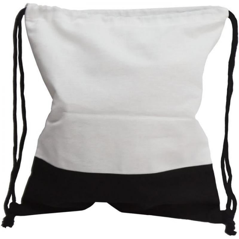 Mochila blanca y negra 33x38