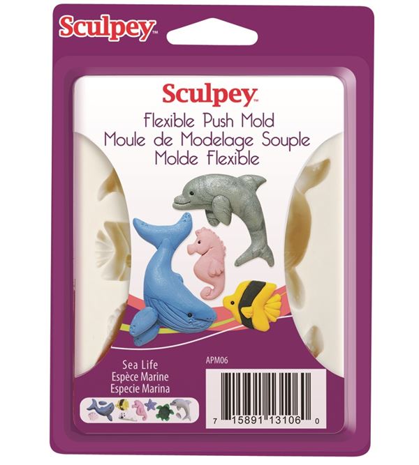 Molde De Modelaje Flexible Sea Life