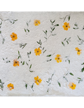 Papel Artesanal con flores del cosmos TH957 ocre