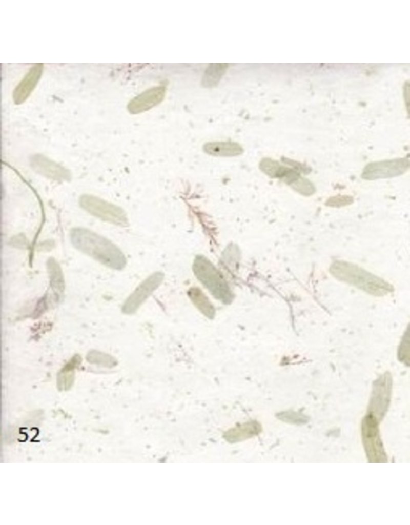 Papel Artesanal Hojas de Tamarindo Verde TH866
