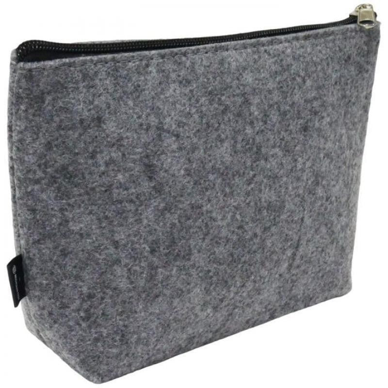 Neceser fieltro gris 22,5x15 cm Ref.34