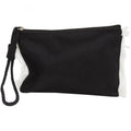 Neceser negro flecos blancos 23x15