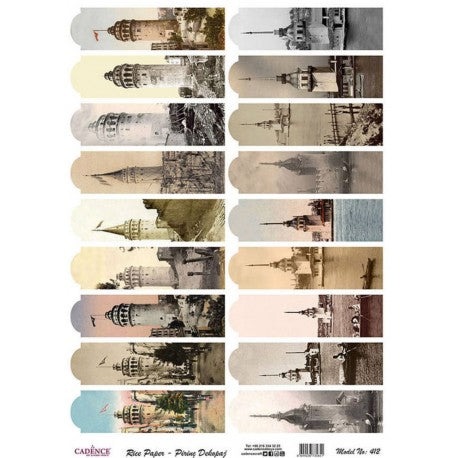 Papel De Arroz Etiquetas Torre Din-A3
