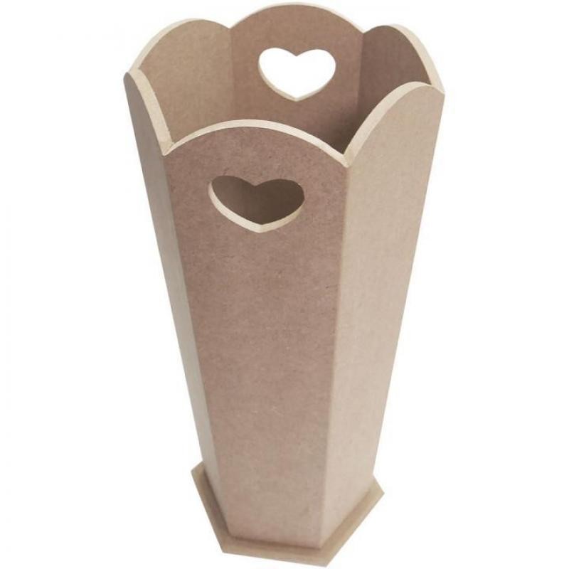Paragüero Madera MdF con un corazón 22x46x5