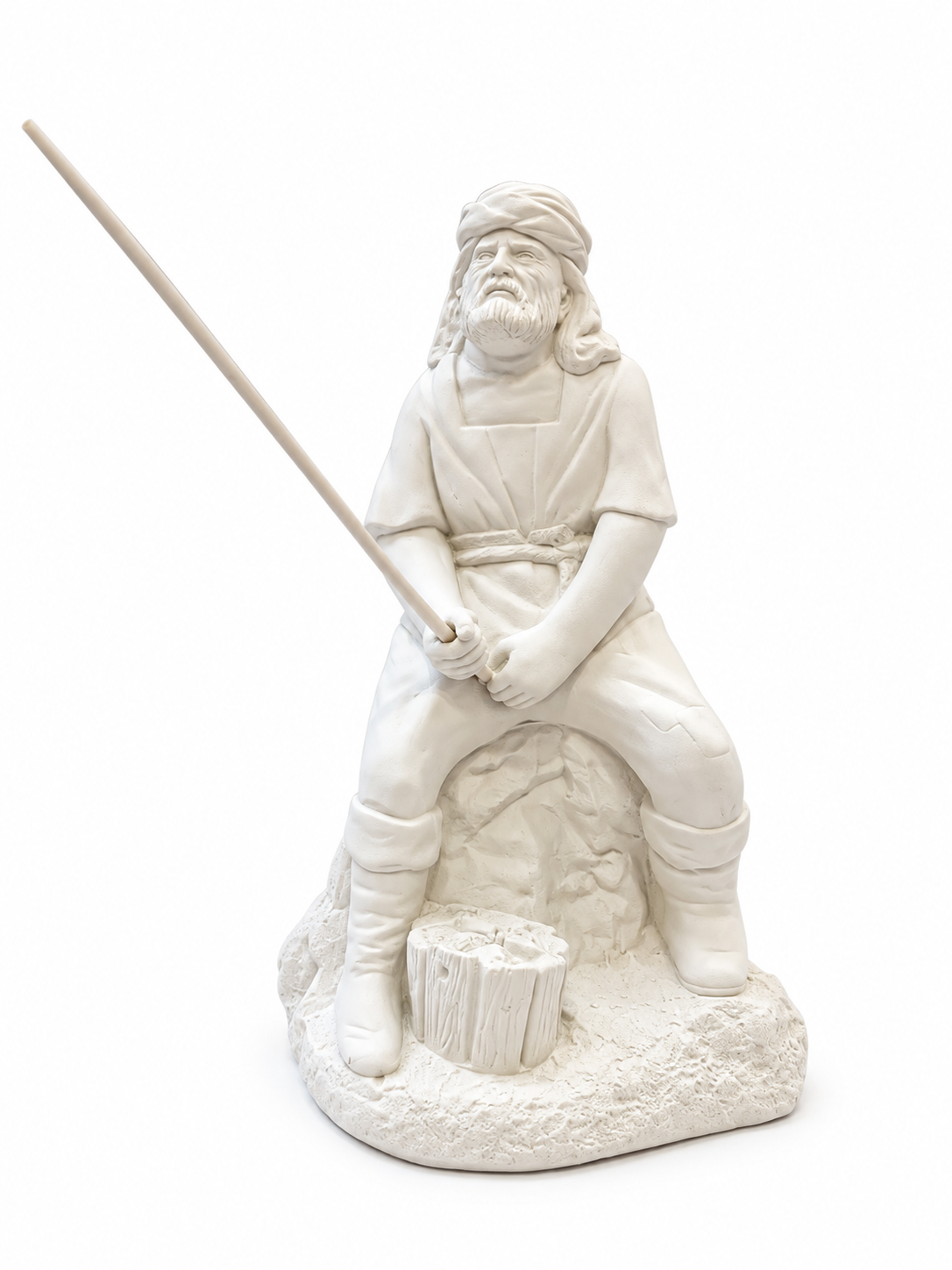 Figura de escayola Pescador