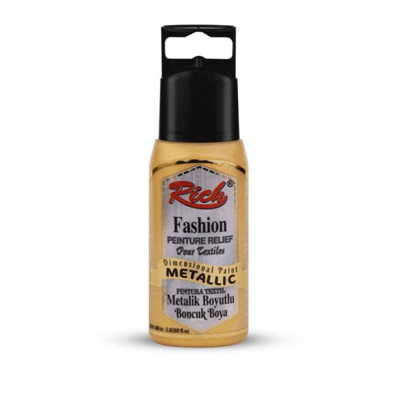 Pintura Dimensional Metálica Oro 60 Cc