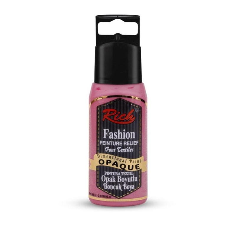 Glitter dimensional Rich pintura textil Rosa 60 cc. 02627