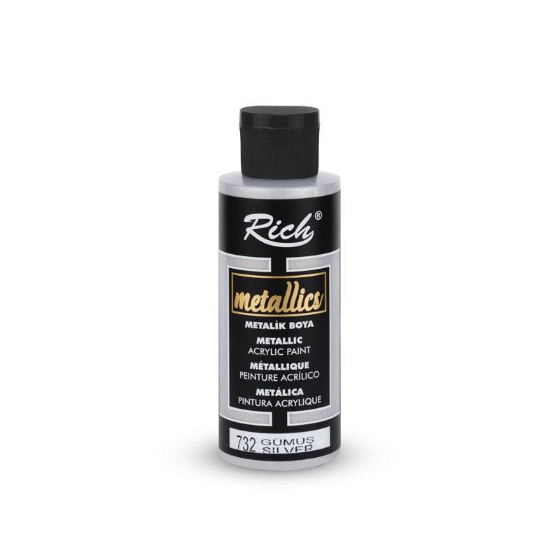 Pintura  Metallics Acrylic Silver 03962 120 Cc