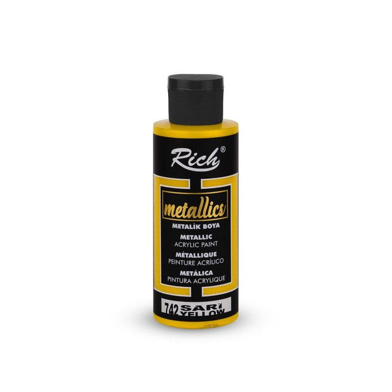 Pintura  Metallics Acrylic Yellow 120742 120 Cc