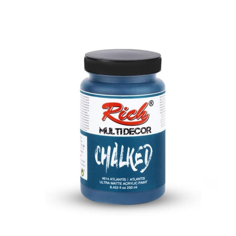 Pintura Tiza Chalked Rich 100 ml. Atlantis 4614 Azul petróleo